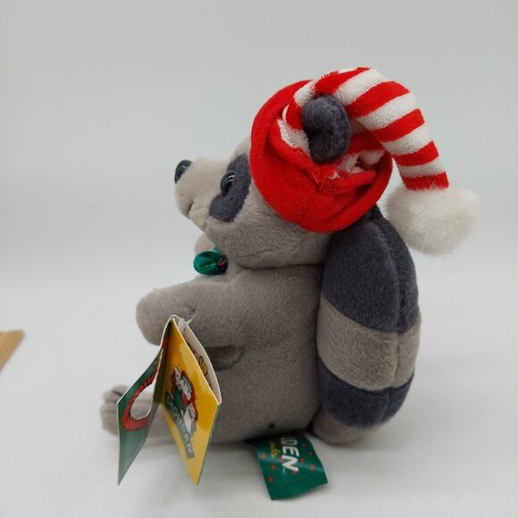 Snowden-Friends Raccoon Stuffed Christmas Plush 1998 Original Tags - Picture 7 of 10